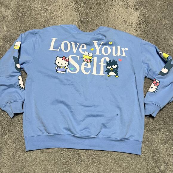Sanrio Hello Kitty & Friends Love Yourself Sweatshirt Womens XL *flaw - Picture 2 of 7